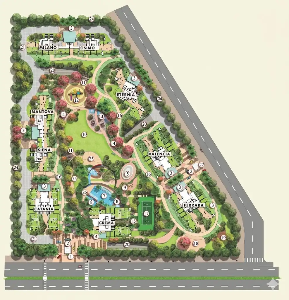 Mahagun Mezzaria Site Plan